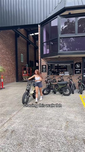 Walking out of Fatboy after buying a new bike 🙌