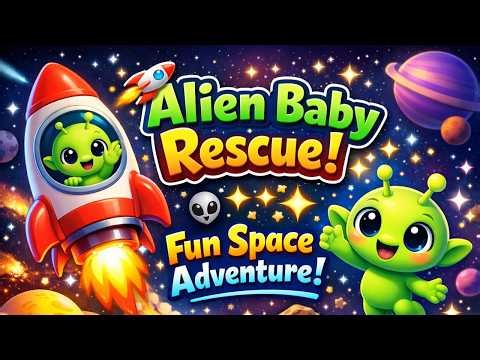 “🚀 Alien Baby Rescue! 👽✨ Fun Space Adventure for Kids | Interactive Story”