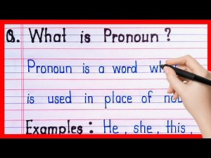 What is Pronoun || Define Pronoun || Pronoun Examples || Part of Speech || Pronoun ||