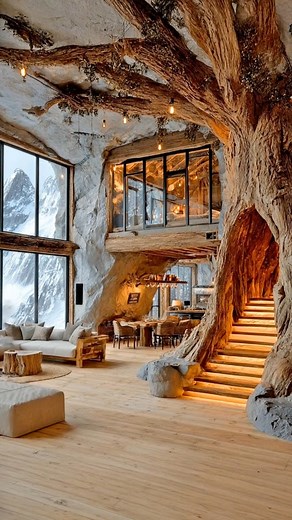 Stunning treehouse loft built into stone! 😱 | Inspiring Designs