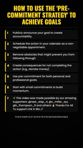 How to use the 'Pre-Commitment Strategy' to achieve goals #ad (Verify Info)