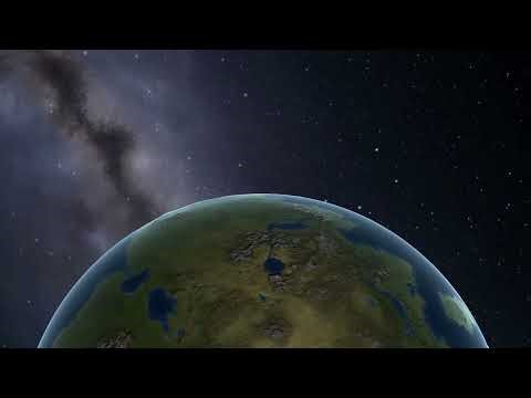 12 Hours of Earth/Kerbin as Seen From Space in Kerbal Space Program