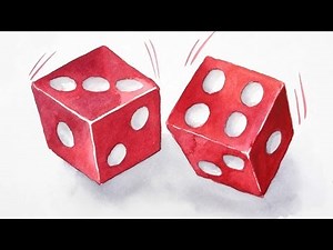 How to draw lucky dice, cubes & boxes