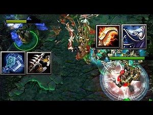 DOTA QUEEN OF PAIN vs TINKER: CARRY BUILD (MEGA HARD GAME)