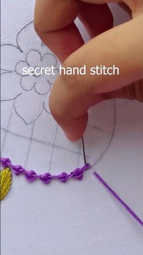Git or palestrina stitch embroidery tutorial #shortvideo #crochet #embroiderywork