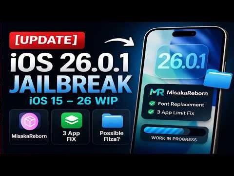 [UPDATE] iOS 26.0.1 Jailbreak | MisakaReborn, 3 App Fix, Possible Filza & WIP iOS 15–26 Jailbreak