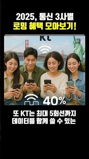 2025년 여름, 통신 3사별 로밍 혜택 모아보기! #SKT #KT #lgu #로밍 #인천공항