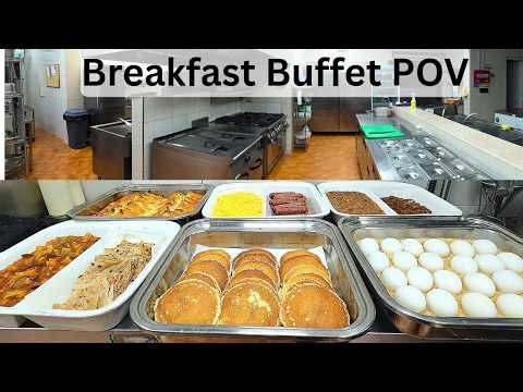 Hotel Style Breakfast Buffet POV Cooking | Omelette Station, Pancakes & More