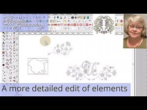 Detailed edit of embroidery elements