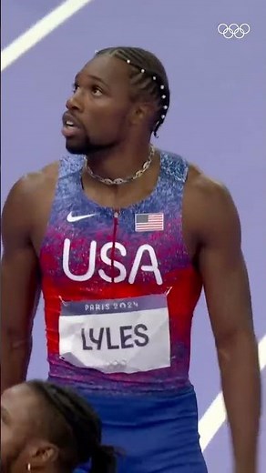 Noah Lyles made it an unforgettable 100m final.😍🥇 #Olympics #Paris2024