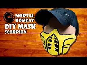 Scorpion Maske selber machen Spielzeug aus Pappe - Mortal Kombat toy mask DIY craft [4K]