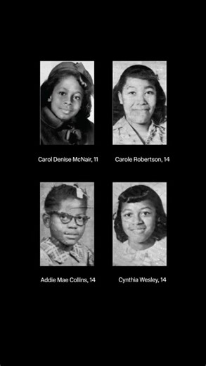 On this day in 1963, a dynamite blast planted by the Ku Klux Klan killed four young girls in the 16th Street Baptist Church in Birmingham, Alabama: Denise McNair, age 11, and Carole Robertson, Cynthia Wesley and Addie Mae Collins, all 14 years old. Twenty other people were injured. No one was arrested for the bombings for 14 years. Today, the march continues. | Southern Poverty Law Center