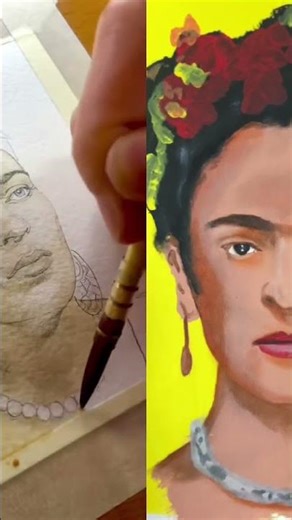 Frida paintings in 2 different styles