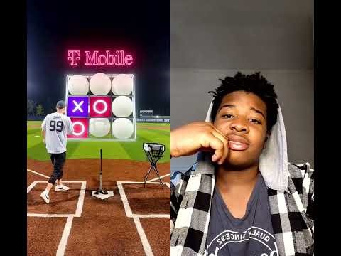 baseball tic tac toe challenge‼️; He is going against a pro❗️#reaction #mrbeast