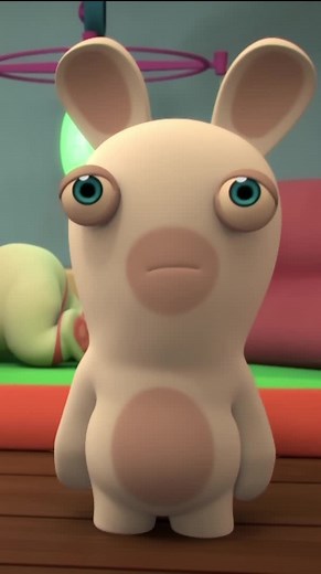On a scale of 1 to 1000, how cute is Mini Rabbid? 🥰 #rabbidsinvasion #ravingrabbids #rabbids #filmtok #cute #baby
