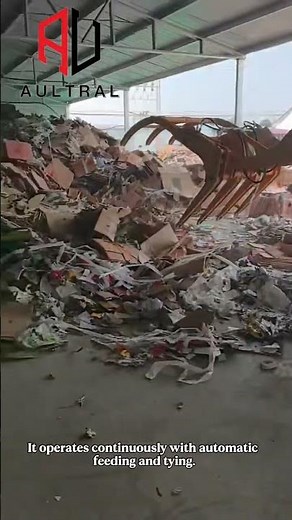 Horizontal Hydraulic Baler for Cardboard & Paper Powerful & Efficient #recyclingmachine