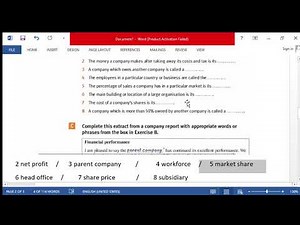 Answer Market Leader Business English