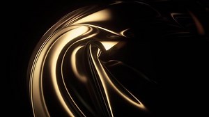 Dark transparent glass curves background, 3d rendering.