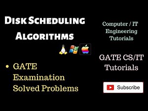 Disk scheduling algorithms : GATE examination solved problems 4