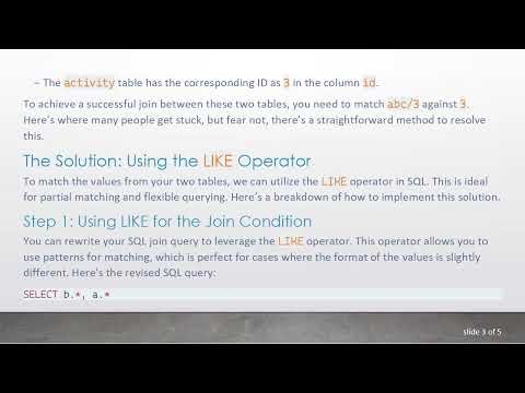 How to Effectively Use LIKE to Join Columns with Similar Values in MySQL