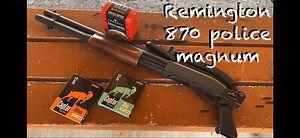 Remington 870 police magnum 12 gauge pump action shotgun with Choate machine folding stock
