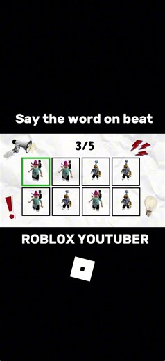 say the word on beat | Roblox Youtuber Edition (PART 1) ♦️