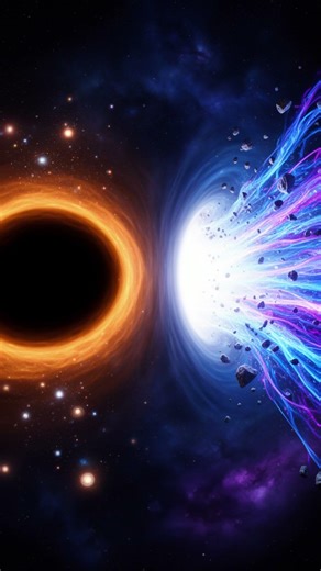 Black Hole vs White Hole: Cosmic Collision