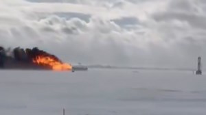 Astonishing new footage shows Delta Air Lines plane crash land before flipping over and exploding in fireball