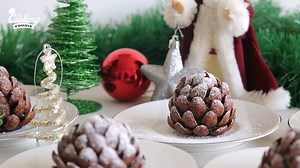 How to make a beautiful pine cone dessert for Christmas