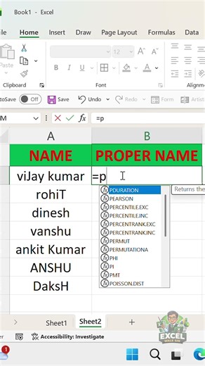 Learn how to use the PROPER formula.