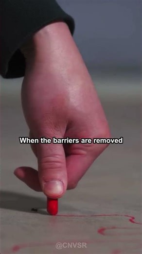 Artist traced ant path with pen to make art