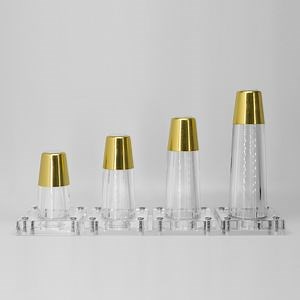 [Hot Item] New Style Furniture Hardware Fitting Acrylic Clear Round Crystal Glass Sofa Feet Transparent Gold Table Legs