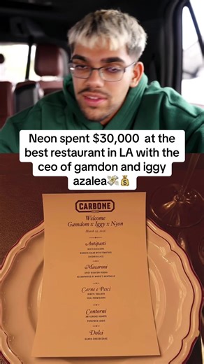Neon's $30,000 LA Restaurant Excursion