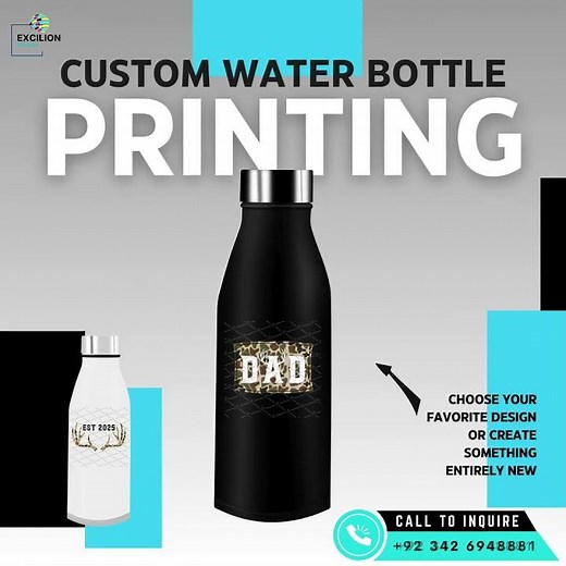 Custom Water Bottle Printing | Personalized Bottles for Gifts, Office & Branding