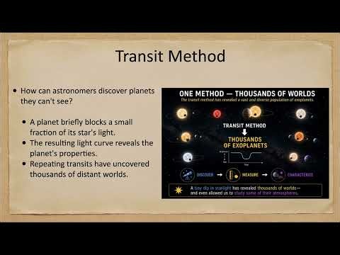 Special Topics - Lecture 42 - Transit Method