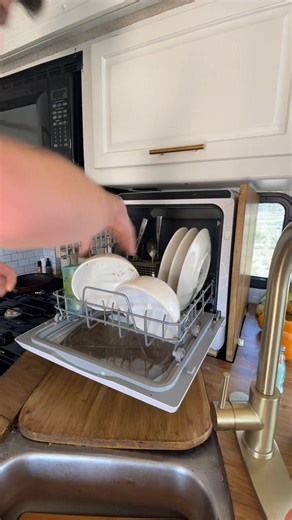 Convenient RV Living: Mini Dishwasher Van for Easy Dishwashing