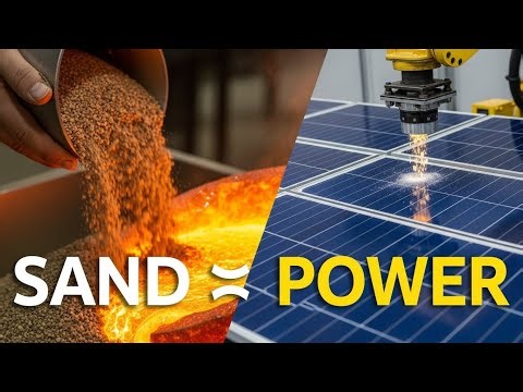 How They Turn Sand Into Infinite Power — Solar Panel Factory Tour!