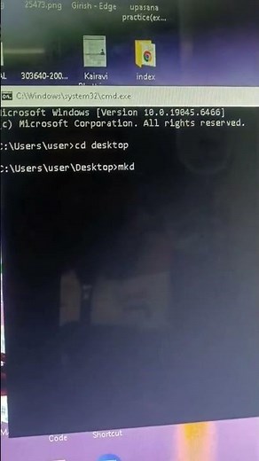 Cmd Command Folder Creation Tricks!! ⚡⚡🤯 #shorts #viral #short