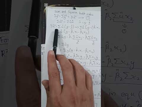 Derivation and Interpretation of Coefficient of Determination in MLRM | Econometrics Tutorial
