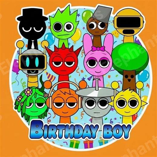 Sprunki Birthday Boy PNG | Party Art (digital Download) - Etsy