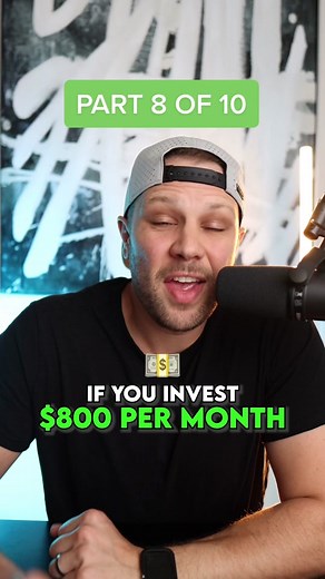 Here’s how long it would take you to become a millionaire with $800 a month and a 10% rate of return. #investingforbeginners #millionaireseries #wealth #personalfinance #investing