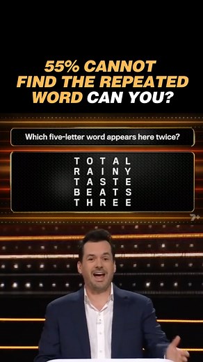 56K views · 369 reactions | 55% of people can’t find the repeated word. Can you? #puzzles #gameshow #riddle #brainteaser #onepercentclub | Jim Jefferies | Facebook