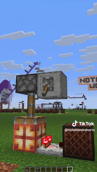 Player Piano design using piston feed tape and copper bulbs (sorry I can’t credit the original designer) #minecraft #noteblockshorts #noteblock #feedtape #cooperblock #playerpiano