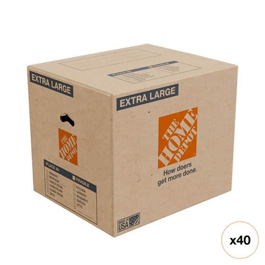 The Home Depot Extra Large Moving, Shipping, Packing Box with Handles - The Home Depot