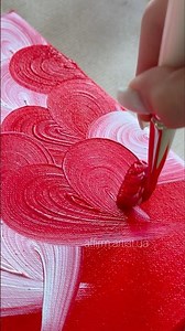 Art tutorial 🎨 RED + WHITE HEART 🤍❤️ #art #artist #painting #affirmartistua