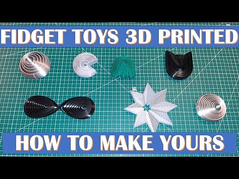 Fidget toys 3D printed, how to make yours. DIY. Tutorial, model your toys and 3D print them