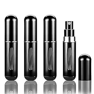 Atomizer Sprayer For Perfume,Perfume Bottles,Perfume Atomizer Bottles,4pcs Refillable Perfume Atomizer Bottles,atomizer Perfume Spray Bottle For Travel And Outings Spray Boxes Dispensers 5ml/0.2oz(black)