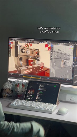 3D Animation of a Coffee Machine in Blender
