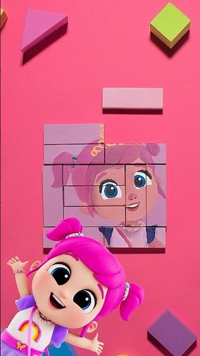 Pretty Pink Princess Puzzle!🧩 EASY 1-2-3 Challenge With Jill #kids #shorts