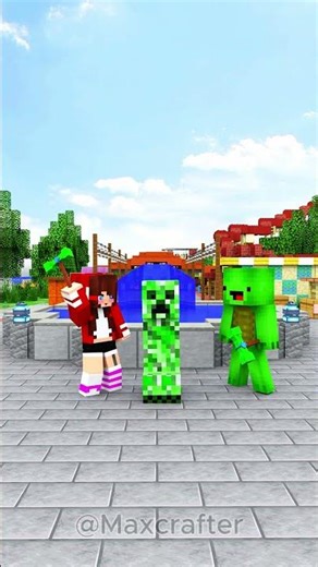 JJ Sister and Mikey tortured a Creeper😡😡- MAIZEN Minecraft Animation #shorts #tortured #minecraft